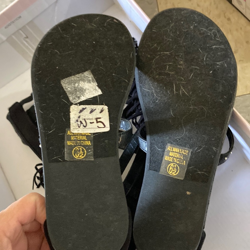 Black high sandals new
